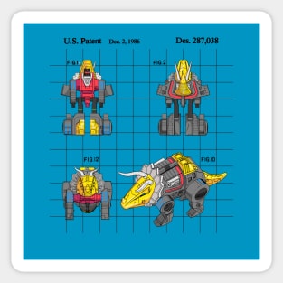 SLAG DINOBOT TRICERATOPS G1 PATENT Sticker